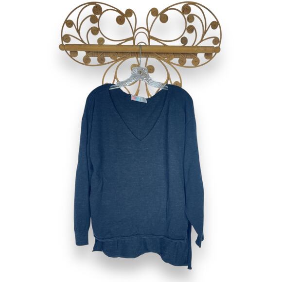 Free People beach Black v-neck pullover M - Picture 1 of 6